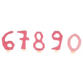Steker Nummer 6-9 en 0 Roze