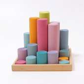 Bouwblokken Cilinder - Groot - Pastel