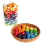Gekleurde Houten Kralen - 20mm - 60 stuks