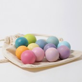 Kleine houten ballen - Pastel