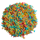 Speelrijst - Regenboog - 300 gram