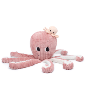 Filou de Octopus met Baby - Koraalroze