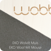 Wobbel Original - Linnen Whitewash - vilt muis