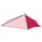 Abel Tent - Medium - Roze - Gewichtjes