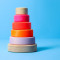 Kleine Stapeltoren Rond - Neon Roze
