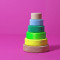 Kleine Stapeltoren Rond - Neon Roze