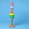 Kleine Stapeltoren Rond - Neon Roze